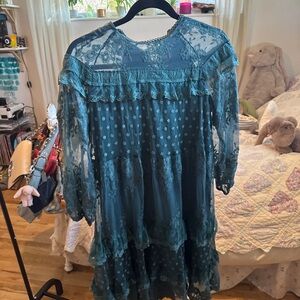 Listicle Deep Green Lace Ensemble